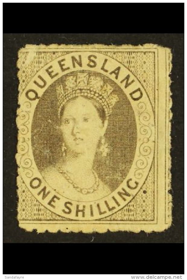 QUEENSLAND 1862-7 1s Grey, No Watermark, Perf.13, SG 29, Mint, Cat.&pound;350 For More Images, Please Visit... - Andere & Zonder Classificatie