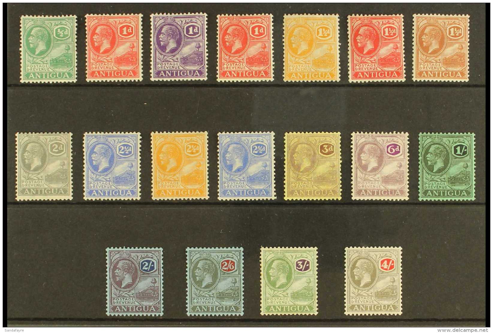 1921-29 Wmk Script CA Definitives Set Complete With The Additional Colours, SG 62/80, Very Fine Mint (the 3s With... - Autres & Non Classés