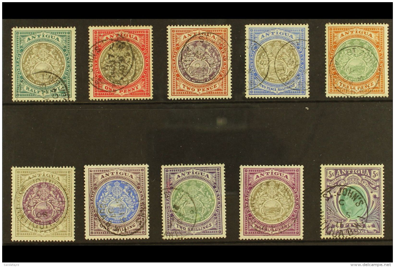 1903-07 CC Watermark Set, SG 31/40, Fine Cds Used (10 Stamps) For More Images, Please Visit... - Andere & Zonder Classificatie