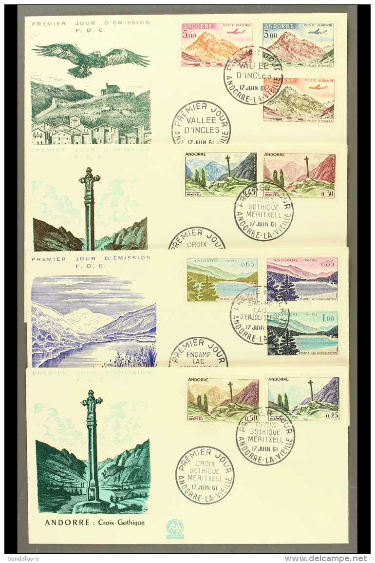 FRENCH 1961 Landscapes Complete Set  (including Airs), Michel 168/177, Very Fine Used On Four Illustrated... - Autres & Non Classés