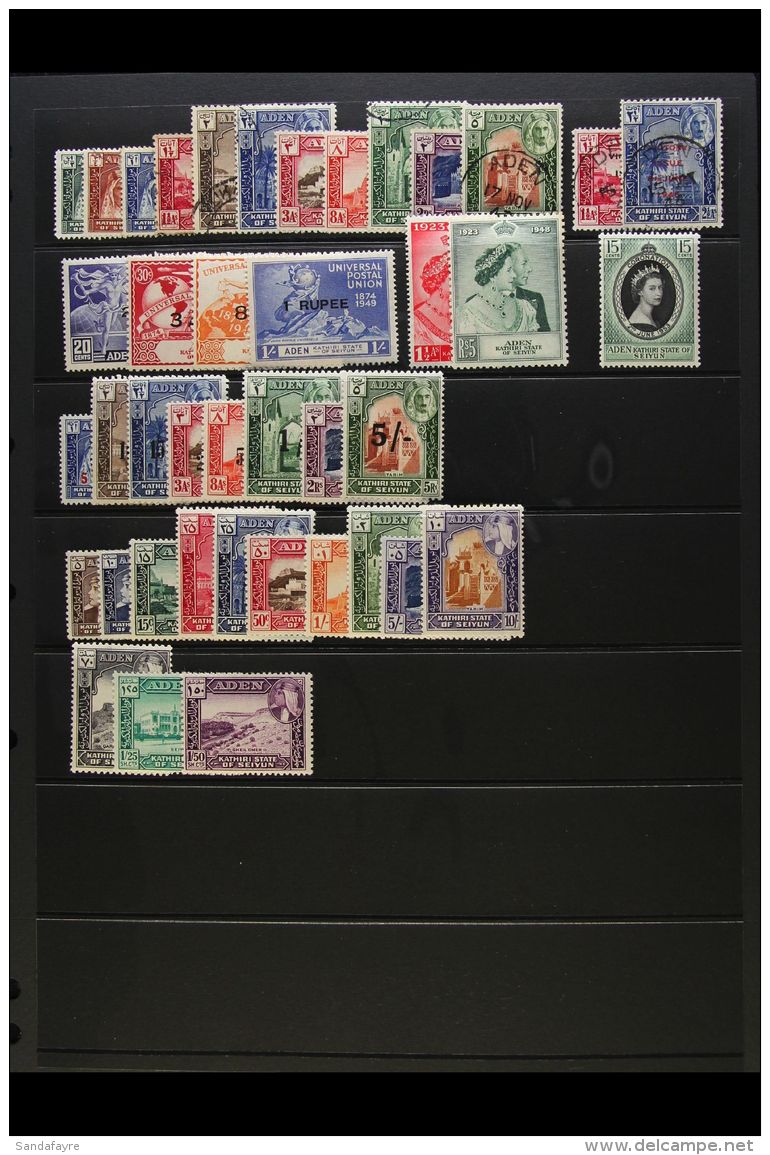 KATHIRI 1942 - 1964 Complete Country Collection SG 1/41, Very Fine Mint. (41 Stamps) For More Images, Please Visit... - Aden (1854-1963)