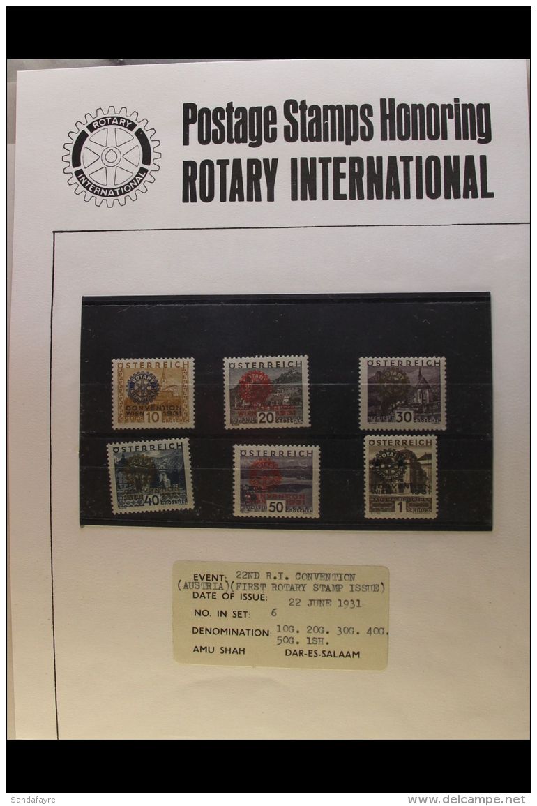 ROTARY INTERNATIONAL - 1931-1978 POWERFUL WORLDWIDE COLLECTION All Different Mint (mostly Never Hinged) Stamps And... - Ohne Zuordnung