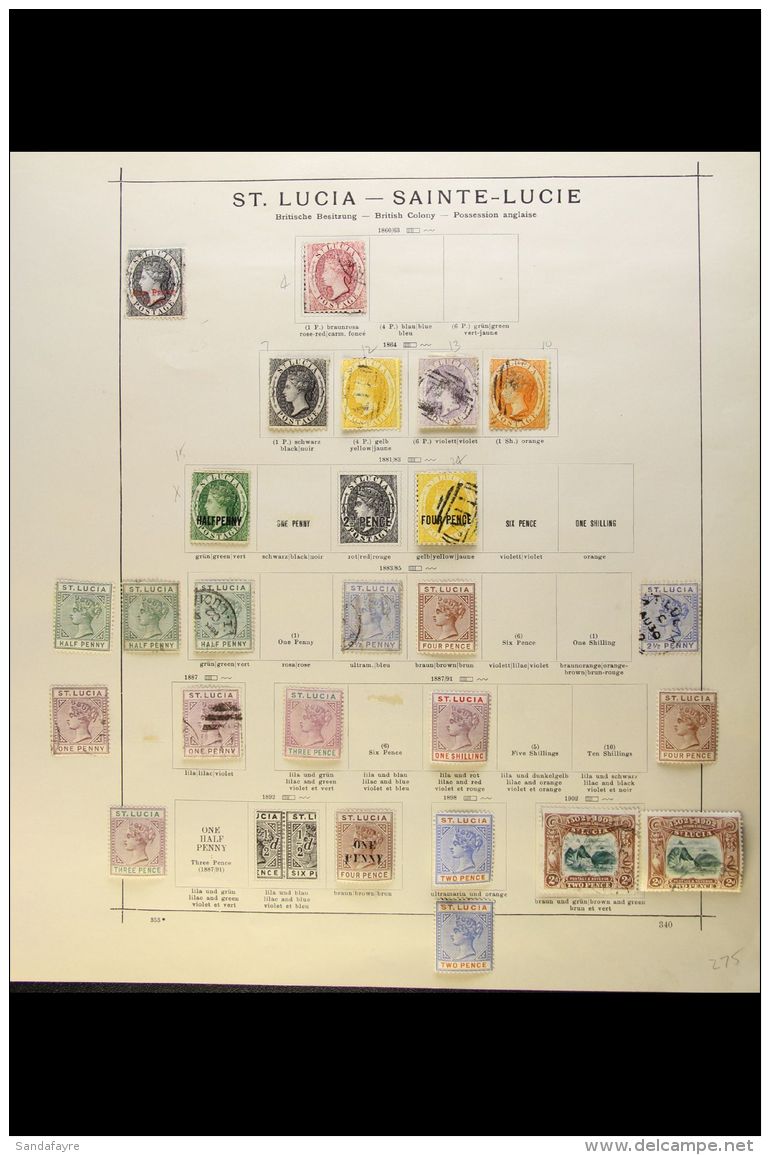 BRITISH WEST INDIES 1851-1938 Mint And Used Ranges On Old "Schaubek" Printed Leaves, Plenty Of Useful Values... - Altri & Non Classificati