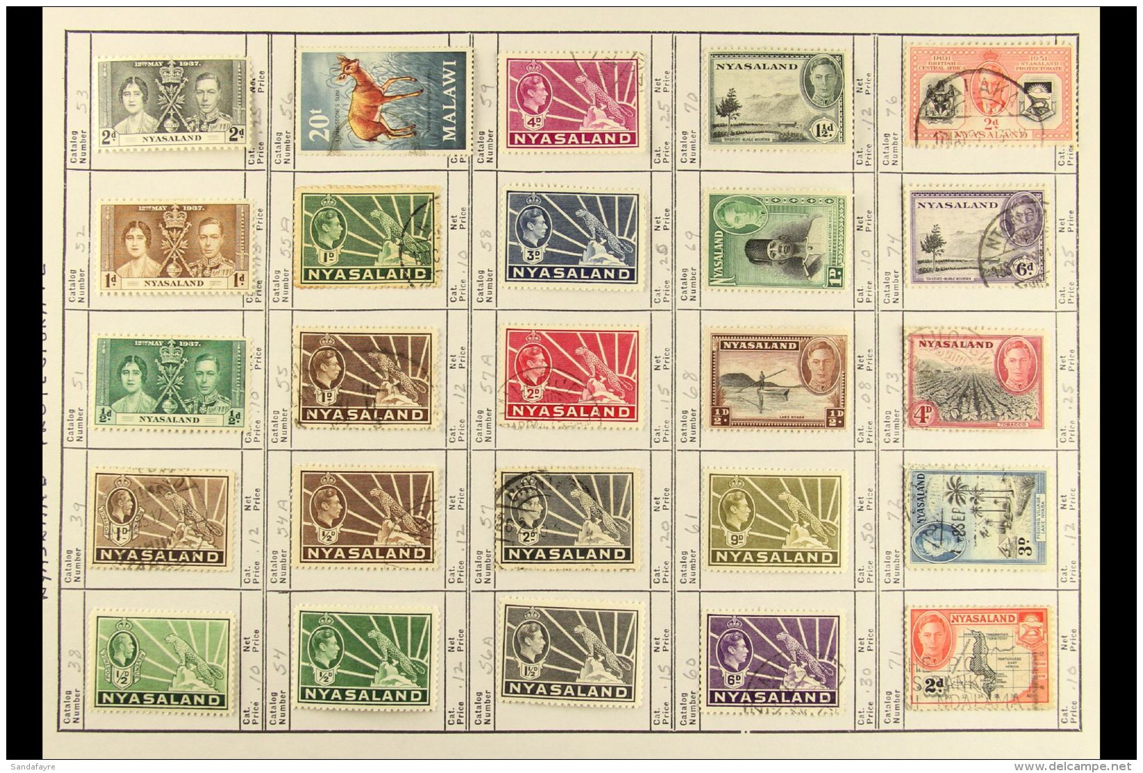 BRITISH AFRICA 19th Century To 1970's Mint &amp; Used Stamps On Various Pages, Inc Gambia 1935 Jubilee Set Mint,... - Andere & Zonder Classificatie