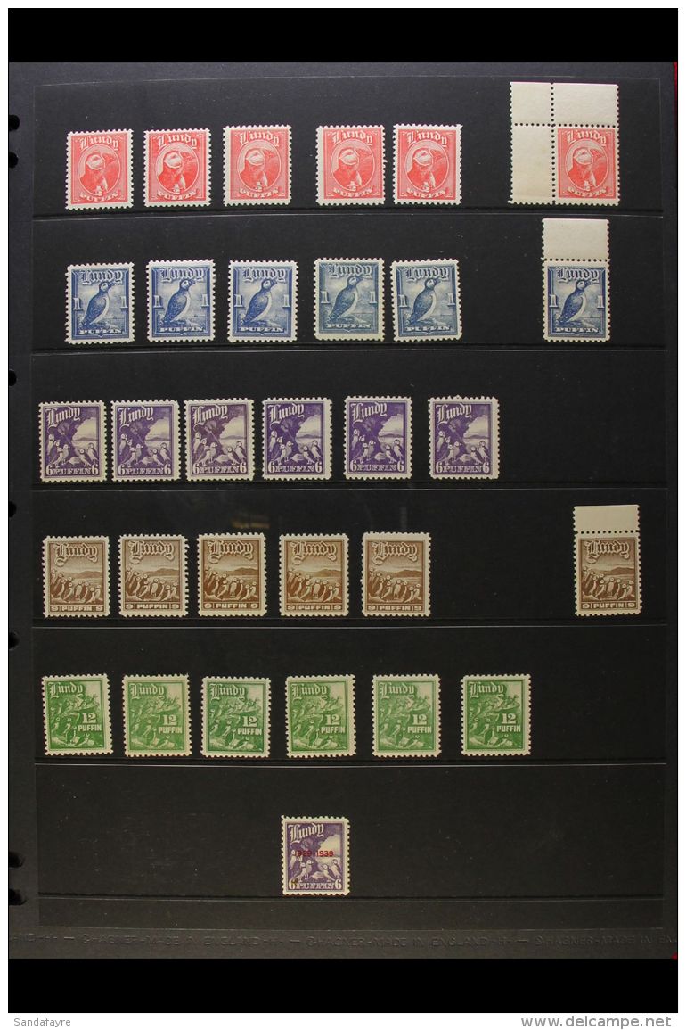 LUNDY ISLAND 1929-2015 MINT &amp; NEVER HINGED MINT COLLECTION (mostly NHM) Presented On Stock Pages In A Binder.... - Sonstige & Ohne Zuordnung