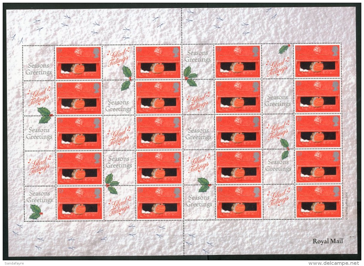 POST OFFICE LABEL SHEET 2000 20 X 19p "Robin In Pillar Box" Complete, SG LS2, Superb Never Hinged Mint. For More... - Sonstige & Ohne Zuordnung