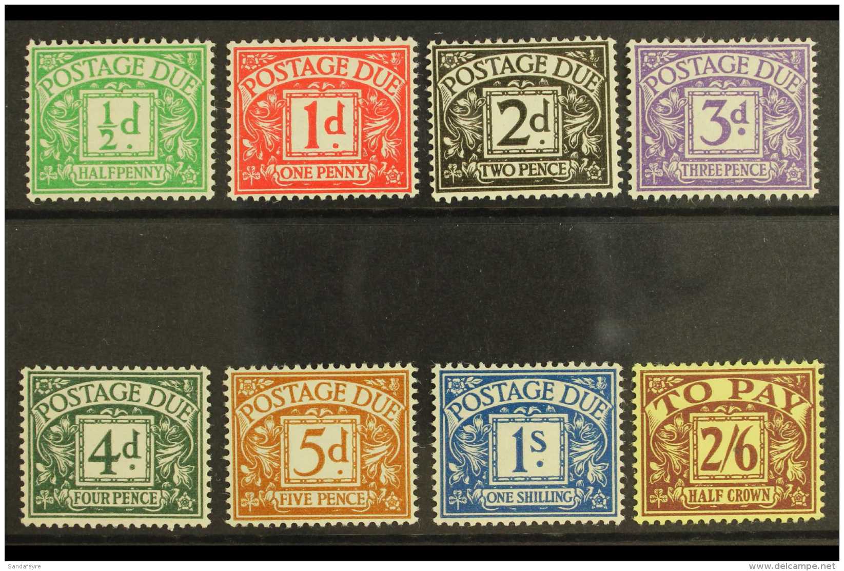 POSTAGE DUES 1937-8 Wmk "G VI R" Complete Set, SG D27/34, Very Fine Mint (8). For More Images, Please Visit... - Non Classés