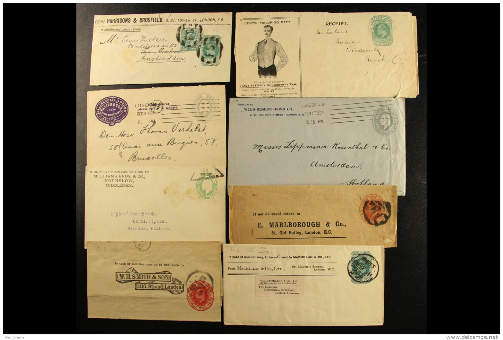 POSTAL STATIONERY WITH PRINTED ADVERTS AND HEADINGS An All Different 1902-13 Used Group Of Various Printed Or... - Ohne Zuordnung