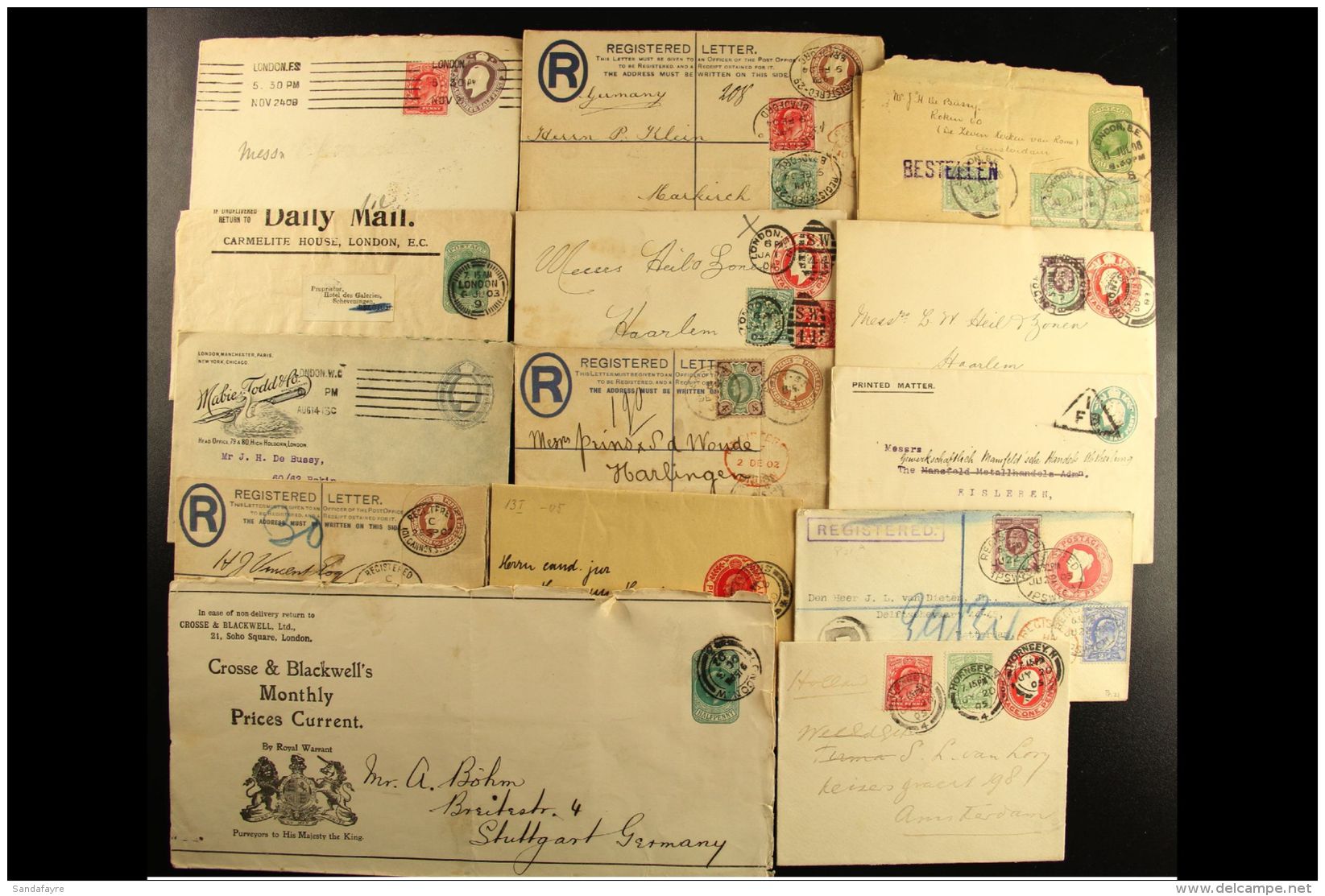 POSTAL STATIONERY ASSEMBLY A Mostly Used Assembly Comprising Registered Envelopes (14) Incl Size K And Size G... - Ohne Zuordnung