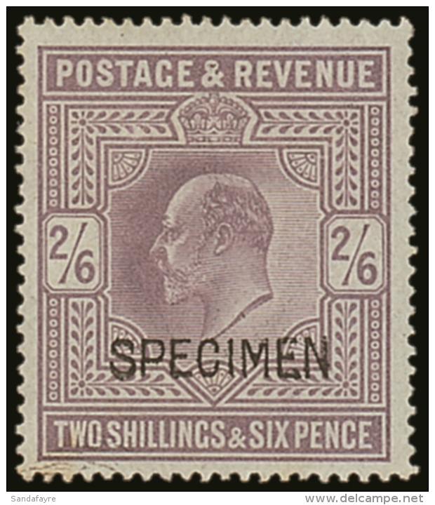 1902 2s6d Lilac Overprinted "SPECIMEN", SG 260s, Very Fine Mint. For More Images, Please Visit... - Zonder Classificatie