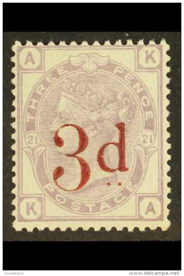 1880-83 3d On 3d Lilac, SG 159, Mint Lightly Hinged. Fresh. For More Images, Please Visit... - Sonstige & Ohne Zuordnung