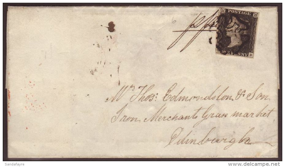 1840 1d Black, Plate 6 Lettered "SB", Attractive With Almost Four Margins (just Shaving Frame At Lower Left), On... - Zonder Classificatie