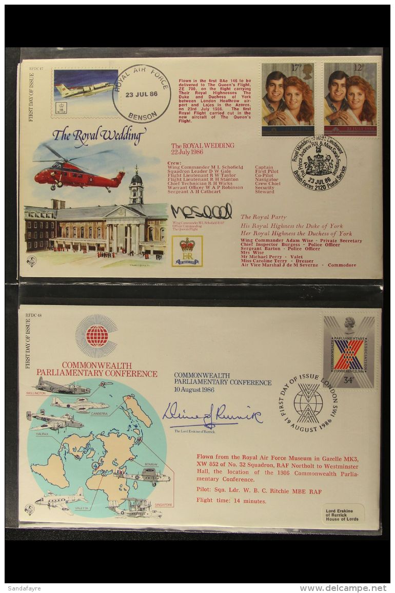 1985-1990 RAF SIGNED COVERS. An Interesting Collection Of All Different Special Illustrated Royal Air Force... - Sonstige & Ohne Zuordnung