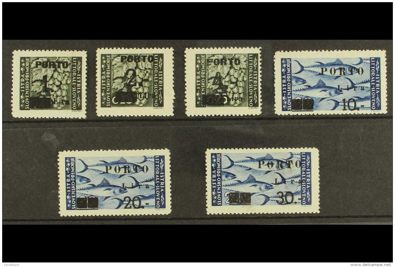 ISTRIA YUGOSLAV MILITARY GOVERNMENT Postage Dues 1946 (Sep) Surcharges With THIN NUMERALS (Cifre Sottili) Complete... - Sonstige & Ohne Zuordnung