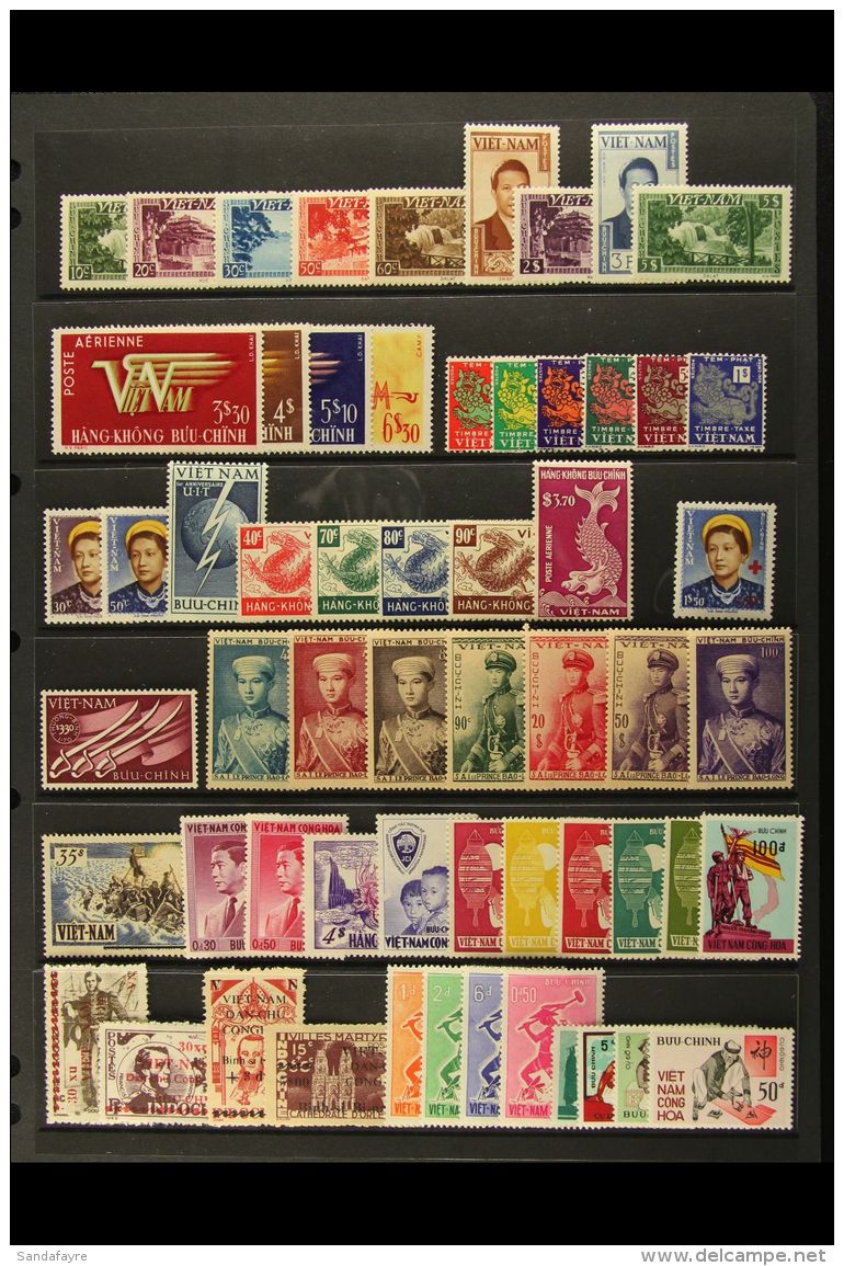 1945-75 FINE MINT COLLECTION Presented Haphazardly On Various Album &amp; Stock Pages. Includes 1945-46 Various... - Vietnam