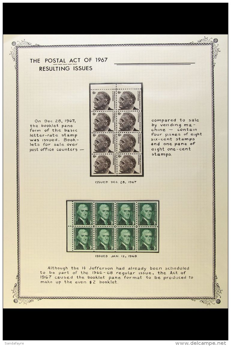 THE POSTAL ACT OF 1967 A Most Interesting Topical Collection Presented On Neatly Written Up Album Pages... - Andere & Zonder Classificatie