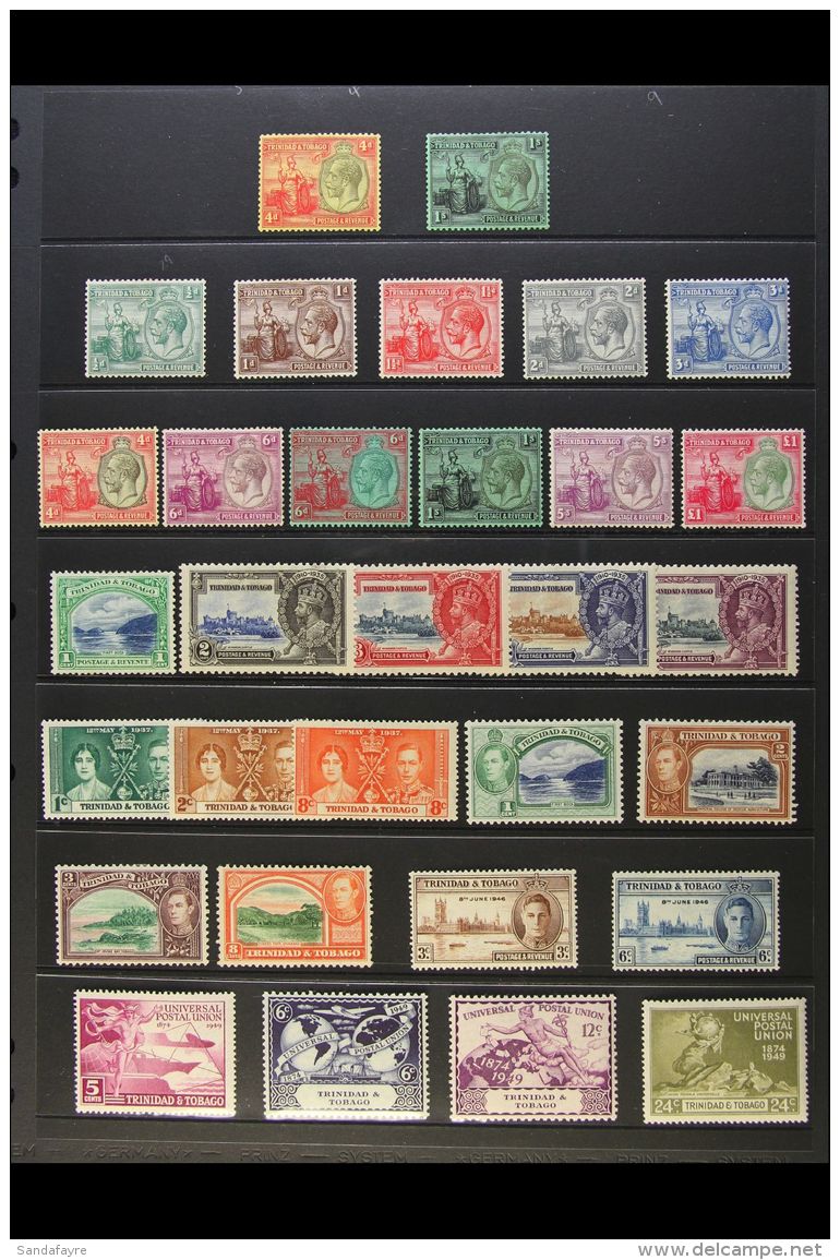 1851-1973 INTERESTING MINT COLLECTION BALANCE Presented On Stock Pages. Includes An Attractive Range Of 4 Margin... - Trinidad & Tobago (...-1961)
