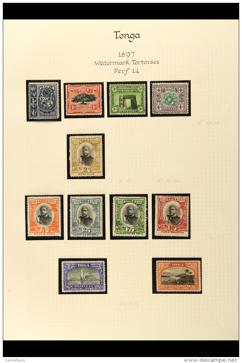 1897-1967 FINE MINT COLLECTION In Hingeless Mounts On Leaves, Some QEII Issues Are Never Hinged, Inc 1897 Most... - Tonga (...-1970)