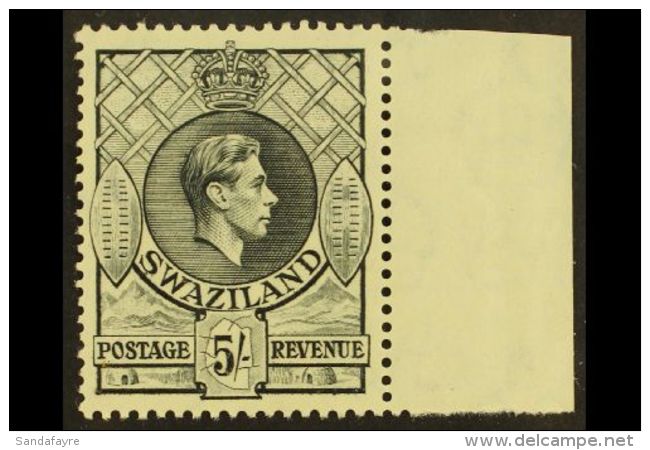 1938-54 5s Grey-black, P.13&frac12;x14, CW22b (as SG 37b), Never Hinged Mint. For More Images, Please Visit... - Swaziland (...-1967)