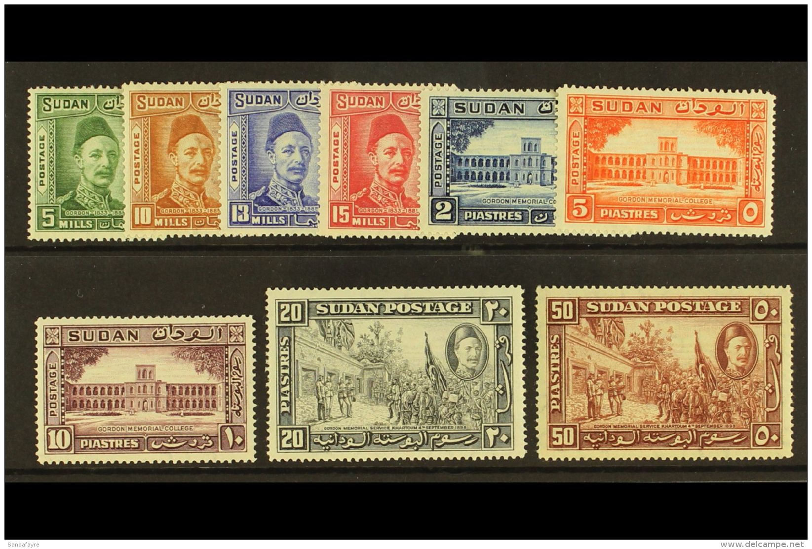 1935 General Gordon Anniversary Complete Set, SG 59/67, Very Fine Mint. (9 Stamps) For More Images, Please Visit... - Soudan (...-1951)