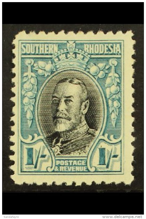 1931 1s Black And Greenish Blue, Geo V, Perf 11&frac12;, SG 23a, Very Fine And Fresh Mint. For More Images, Please... - Zuid-Rhodesië (...-1964)