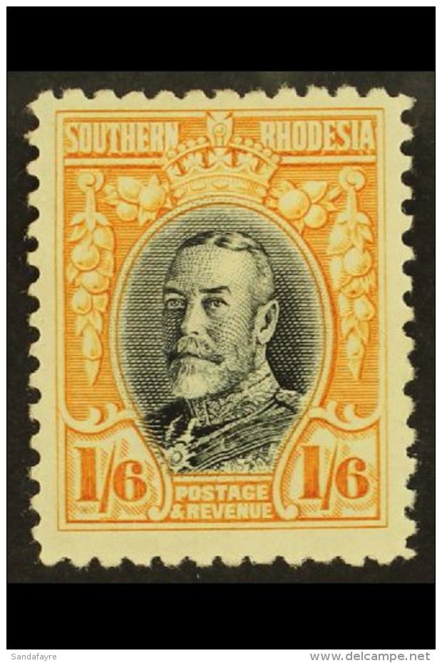 1931 1s 6d Black And Orange-yellow, Perf 11&frac12;, Geo V, SG 24a, Very Fine Mint. For More Images, Please Visit... - Southern Rhodesia (...-1964)