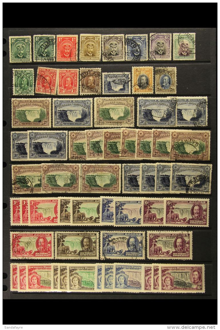 1924-1964 MINT &amp; USED RANGES On Stock Pages, Inc 1924-29 To 8d Used, 1931-37 To 1s6d &amp; 2s6d Used, 1932... - Zuid-Rhodesië (...-1964)