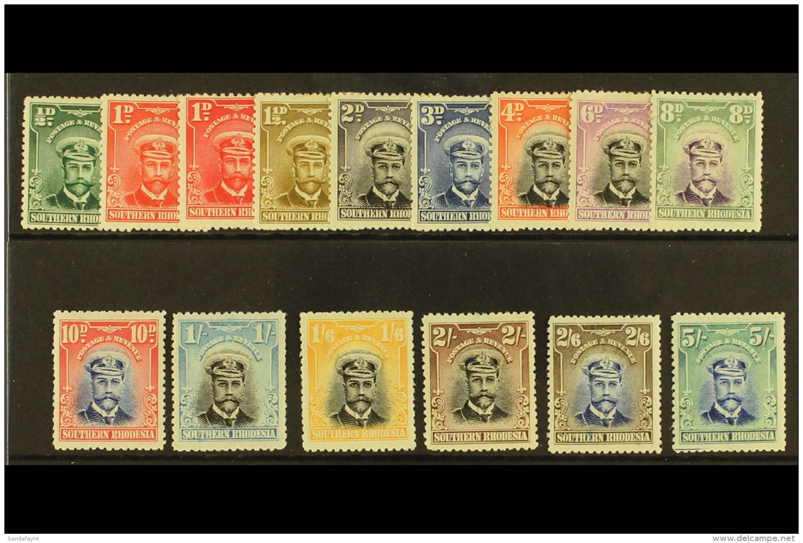 1924 Admiral Set Complete, SG 1/14, Couple Of Hinge Thins Otherwise Fine And Fresh Mint. (15 Stamps) For More... - Zuid-Rhodesië (...-1964)