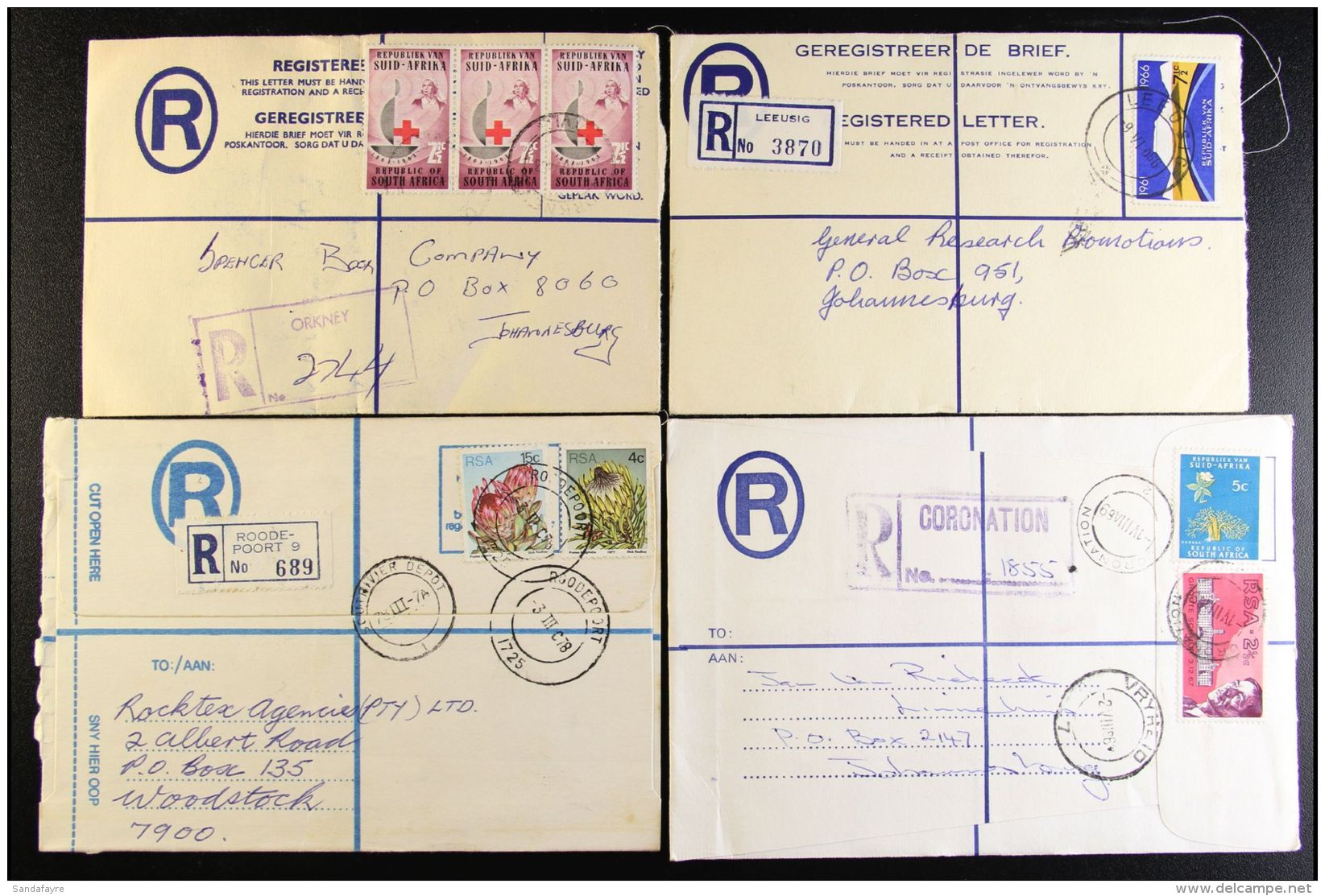 REGISTERED ENVELOPES 1962-78 Commercially Used Assembly With Most Between 1965 And 1973, Bearing Various... - Zonder Classificatie