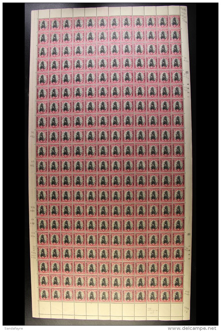 OFFICIALS - FULL SHEET 1930 1d Black &amp; Carmine, Type I, Wmk Upright, Complete Sheet Of 240 (120 Pairs),... - Zonder Classificatie