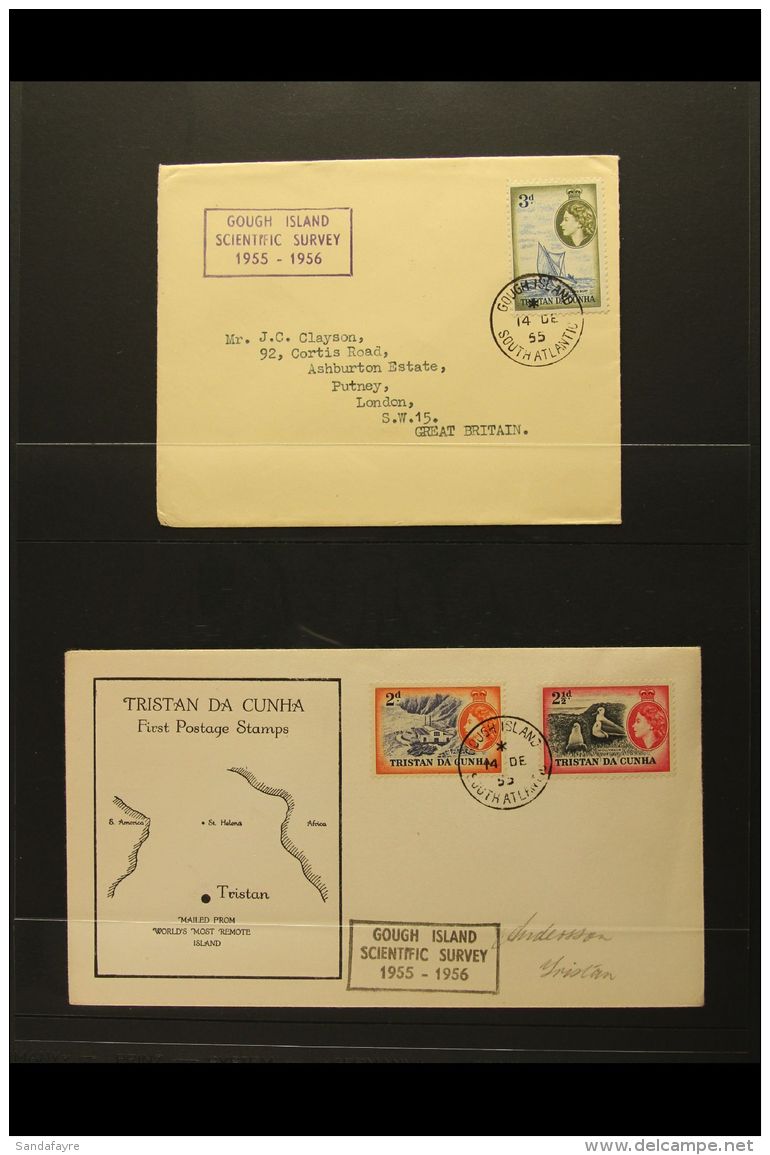 ANTARCTIC COVERS &amp; CARDS 1955-83 Interesting Group That Includes Tristan Da Cunha (Gough Island X2), A German... - Zonder Classificatie