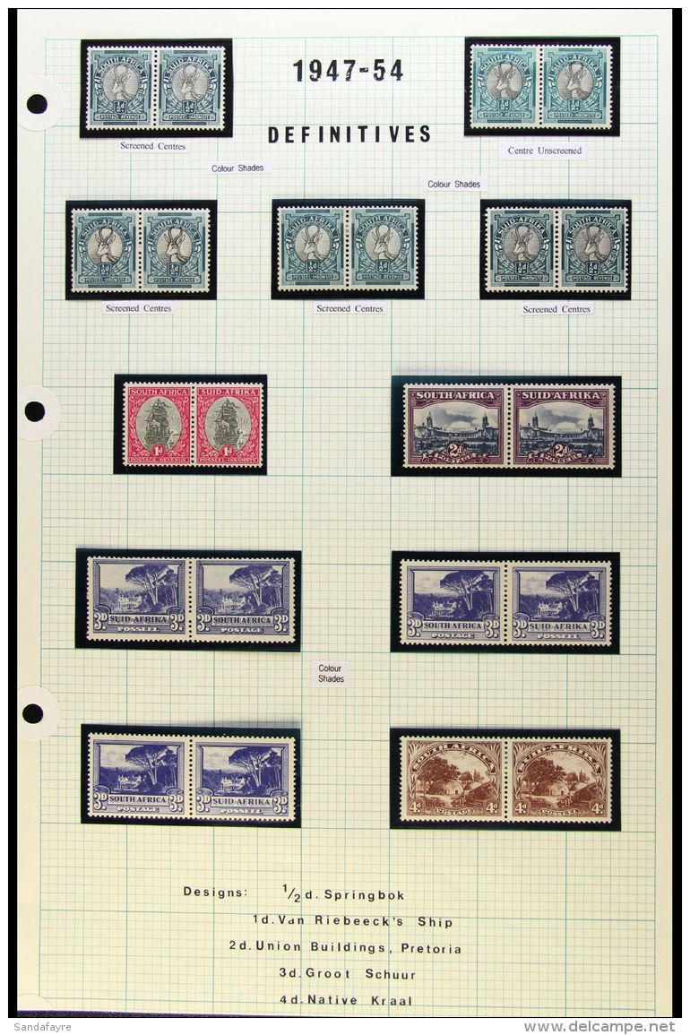 1947-54 MINT COLLECTION Basic Set Plus Listed Shades, Also 2s6d "Heatwave" Printing, Plus 2d Block With... - Zonder Classificatie