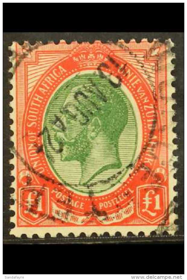 1913 &pound;1green And Red, Geo V, SG 17, Fine Used, Centerd To Top. For More Images, Please Visit... - Zonder Classificatie