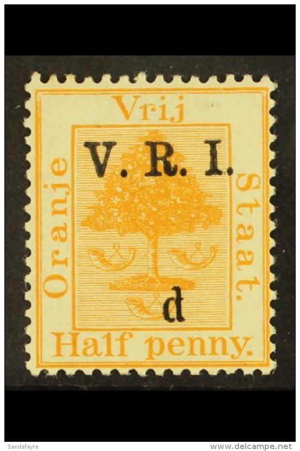 ORANGE FREE STATE 1900 First Printing &frac12;d On &frac12;d Orange With "&frac12;" Omitted, SG 101c, Very Fine... - Non Classés