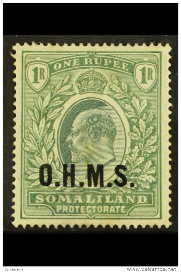 OFFICIAL 1904-05 1r Green, SG O15, Very Fine Mint. For More Images, Please Visit... - Somaliland (Protectorat ...-1959)