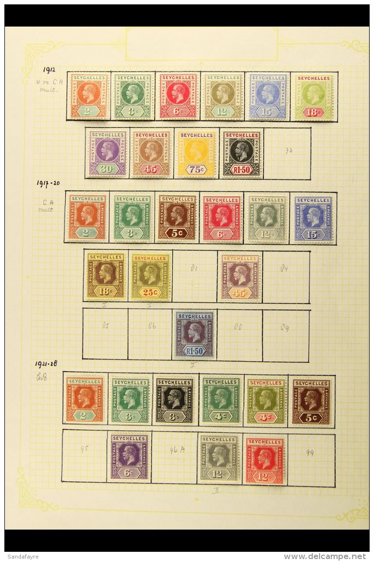 1890-1969 MINT COLLECTION On Album Pages. Includes 1890-92 Range To 16c With Both Die 10c, 1893 Surcharge Set To... - Seychelles (...-1976)