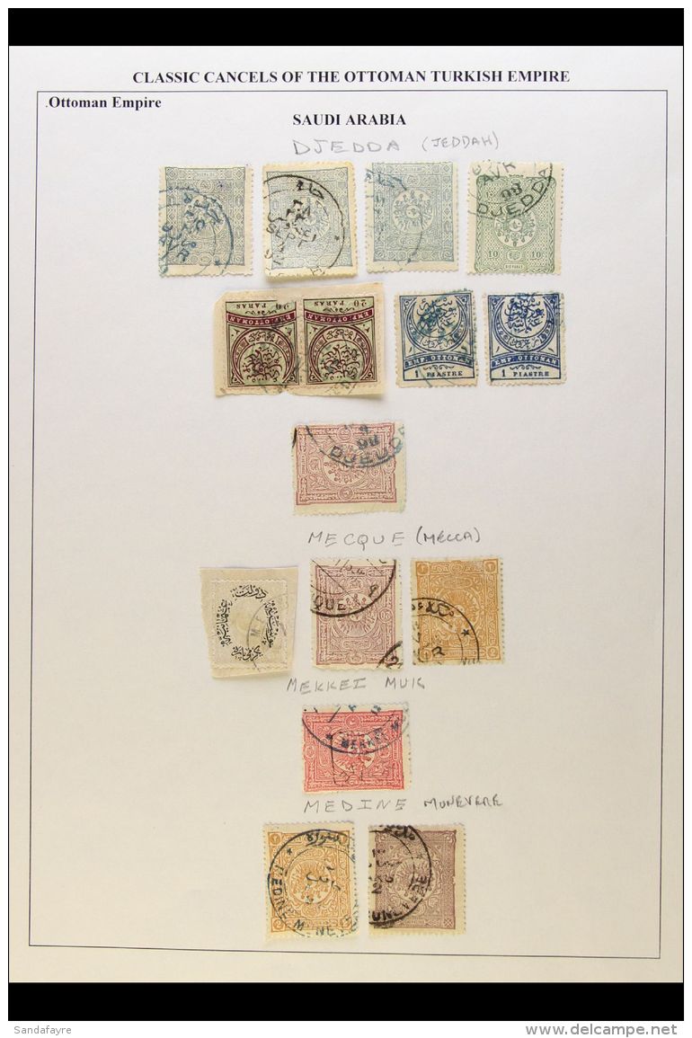 TURKEY USED IN SAUDI ARABIA Collection Of 19th Century Turkish Stamps With Clear And Identified POSTMARKS. Incudes... - Saoedi-Arabië