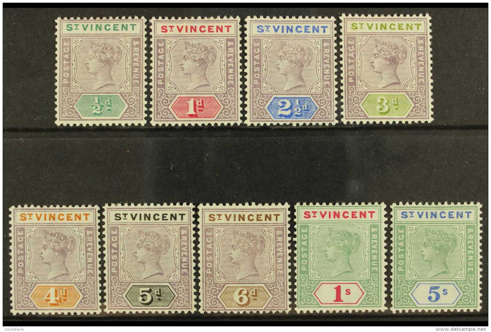 1899 Definitive Set, SG 67/75, Very Fine Mint (9 Stamps) For More Images, Please Visit... - St.Vincent (...-1979)