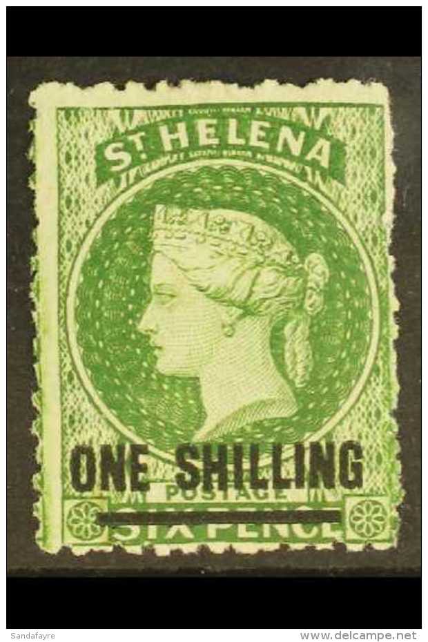 1864-80 1s Deep Yellow- Green (type B), SG 18, Very Fine Mint, Lovely Bright Original Colour. For More Images,... - Sainte-Hélène