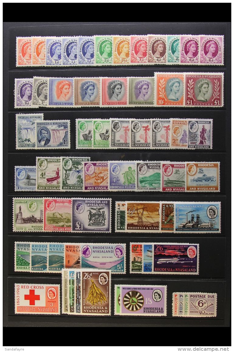 1954 - 1963 COMPLETE MINT COLLECTION Fresh Mint Collection Including Postage Dues With Some Additional Perfs And... - Rhodésie & Nyasaland (1954-1963)