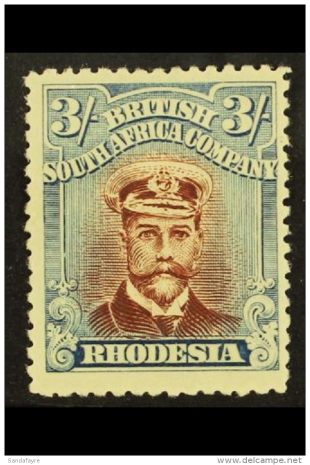1922-4 3s Red-brown And Grey Blue, Admiral, Perf 14, Head Die III On White Paper, SG 305, Very Fine Mint. For More... - Andere & Zonder Classificatie