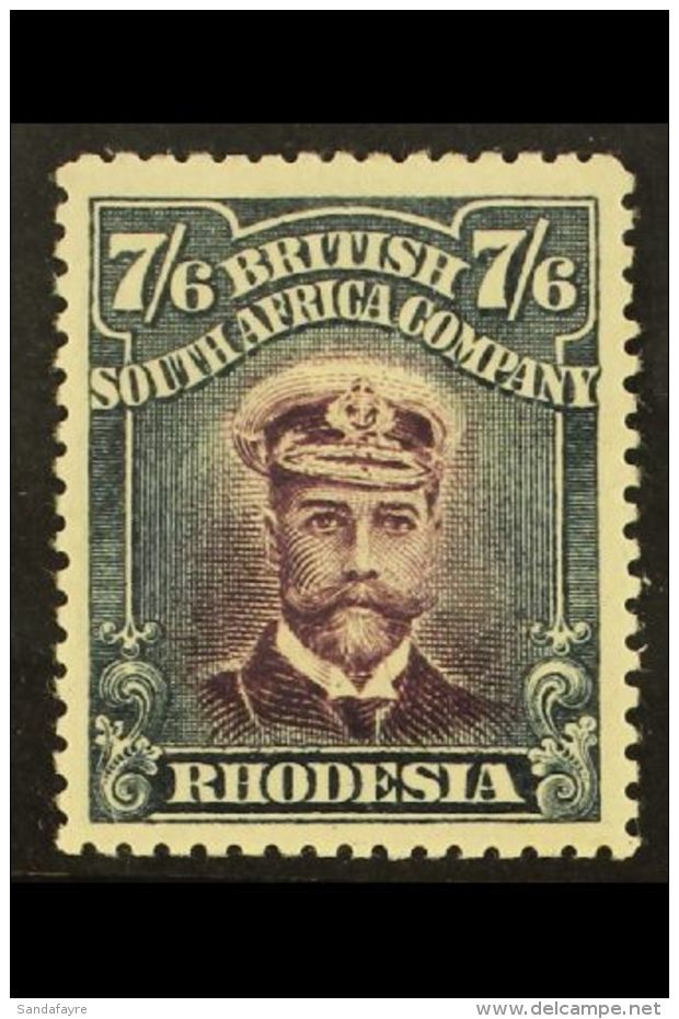 1913 7s 6d Blackish Purple And Slate Black, Admiral, Head Die II, Perf 14, SG 240, Superb Well Centered Mint. For... - Autres & Non Classés