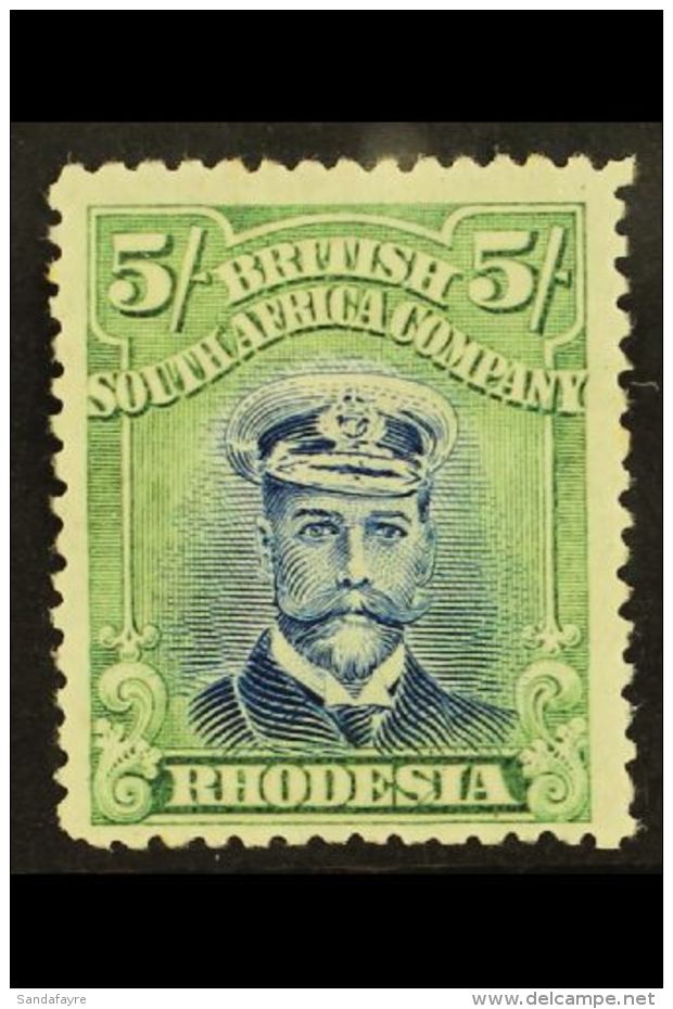 1913 5s Blue And Pale Yellow Green, Admiral, Head Die III, Perf 14, SG 276, Very Fine Mint. For More Images,... - Autres & Non Classés