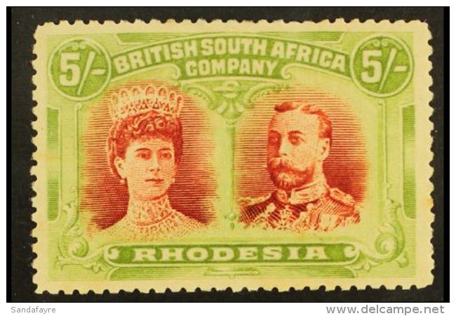 1910 5s Scarlet And Pale Yellow Green, Double Head, SG 160, Very Fine And Fresh Mint. For More Images, Please... - Autres & Non Classés