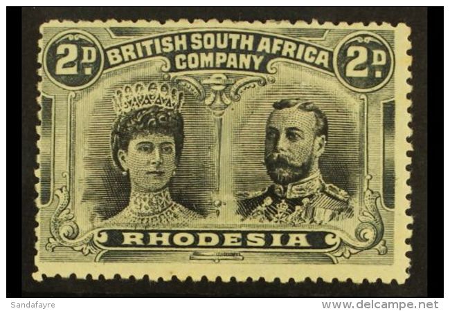 1910 2d Black And Slate Grey, Double Head, SG 130, Fine Mint. For More Images, Please Visit... - Andere & Zonder Classificatie
