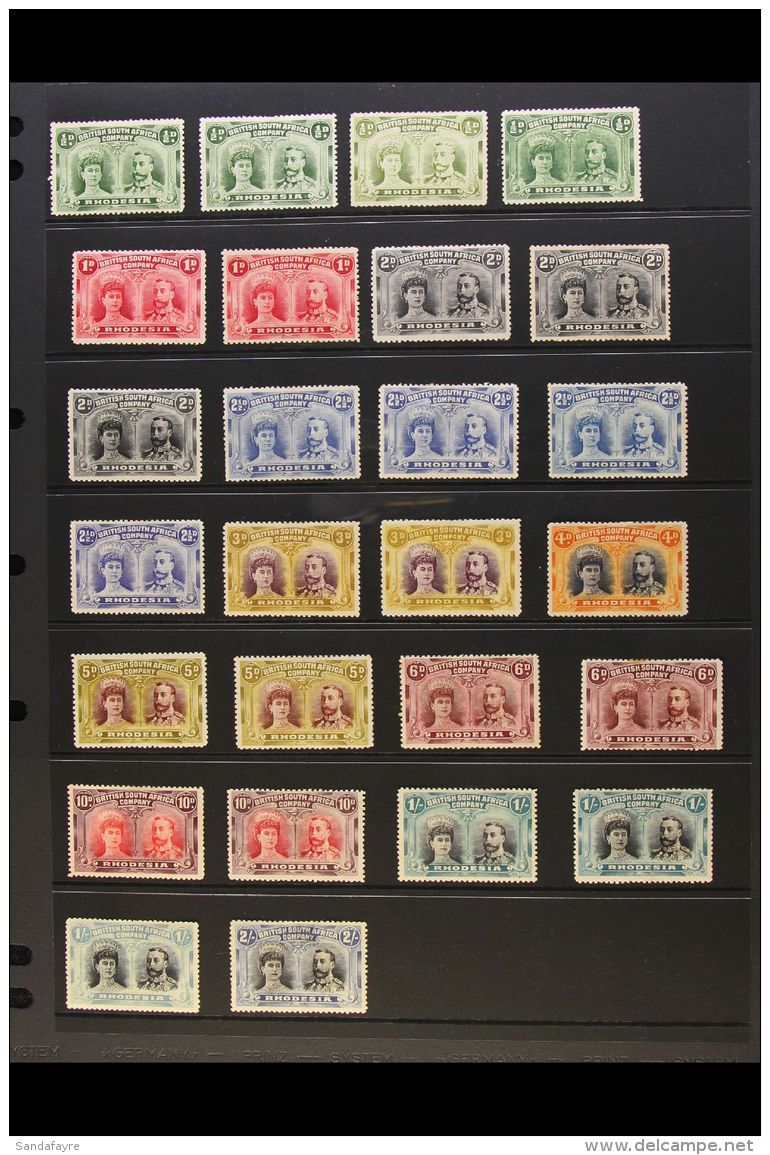 1910 - 1913 MINT DOUBLE HEADS SELECTION Fresh Mint Selection With Perf 14 &frac12;d Green Shades (4 Including Dull... - Andere & Zonder Classificatie