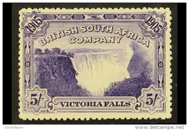 1905 5s Violet Victoria Falls, SG 99, Very Fine Mint. For More Images, Please Visit... - Otros & Sin Clasificación