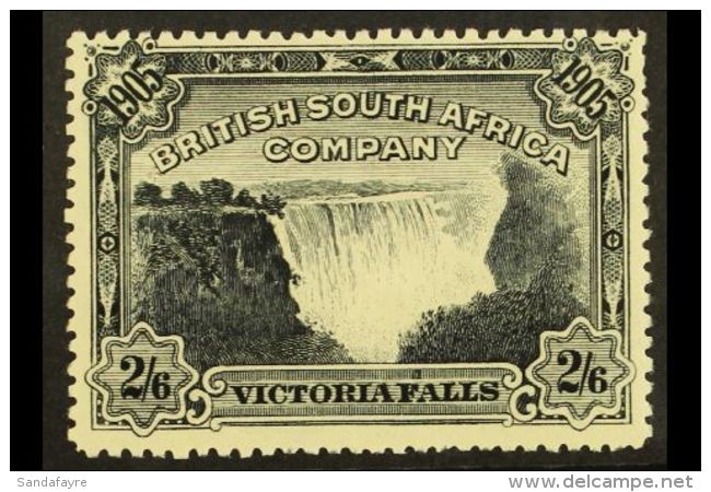 1905 2s6d Black Victoria Falls, SG 98, Very Fine Mint. For More Images, Please Visit... - Otros & Sin Clasificación