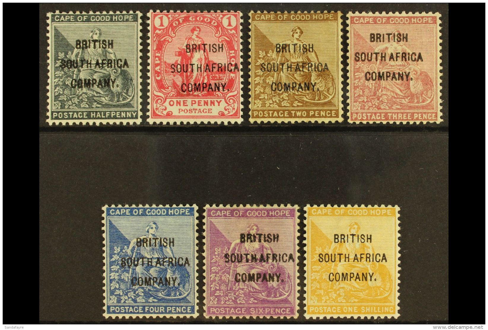 1896 British South Africa Ovpt Set Complete, SG 58/64, Very Fine And Fresh Mint. (7 Stamps) For More Images,... - Autres & Non Classés
