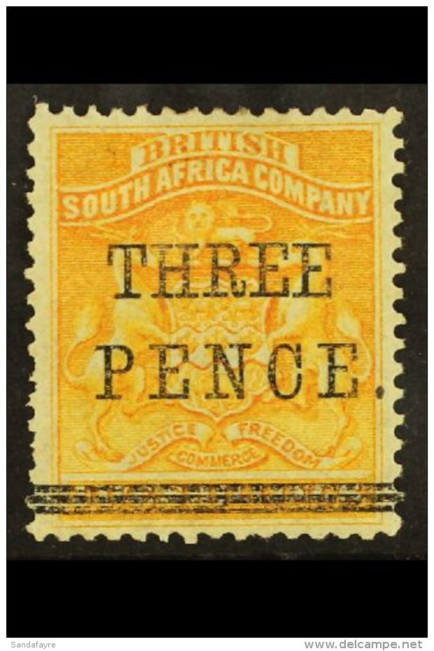 1896 3d On 5s Matabele Rebellion Provisional, SG 53, Very Fine Mint. For More Images, Please Visit... - Autres & Non Classés